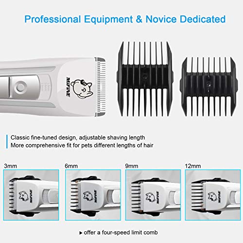 Professional Dog Grooming Clippers - Rechargeable Dog Grooming Kit and Dog Hair Clippers Cordless Suitable Dog & Cat and Other House Animals, Dog Hair Trimmer - Thumbnail 5
