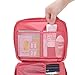 Multifunction Portable Travel Toiletry Bag - Mr.Pro Travel Makeup Cosmetic Printed Bag Beach Pouch, bathroom storage organizer (Rose Red)