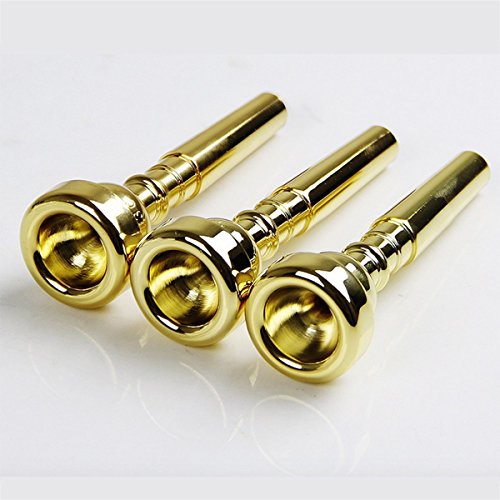 Pakala66 Trumpet Mouthpiece 3C 5C 7C Size Instrument Accessory (3 Pack Gold)