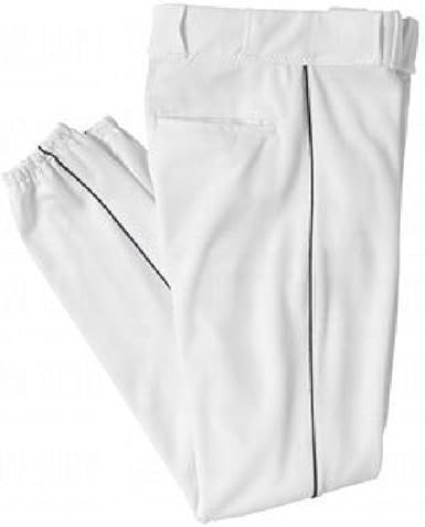 nike white baseball pants with black piping