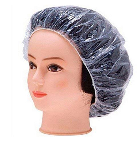 Tri products Disposable Shower Caps Bathing Elastic Clear Hair Care Protector (Pack of 10)