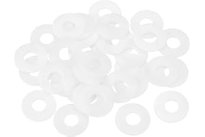 uxcell 55Pcs M12 Nylon Flat Washers Plain Washer 12mm ID 20mm OD 1mm Thick Plastic Washers for Screws Bolts Garden Faucet Plu