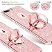 OCYCLONE Cute Glitter Case with Ring Compatible with iPhone 8 Plus 7 Plus for Women Girl