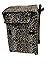 dbest products Smart Cart, Leopard Collapsible Rolling Utility Cart Basket Grocery Shopping Teacher Hobby Craft Art
