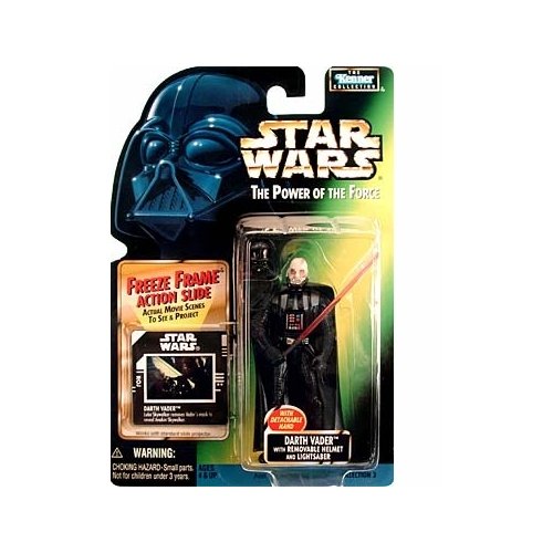 Star Wars POTF2 Power of the Force Freeze Frame Darth Vader w/ Removable Helmet and Lightsaber