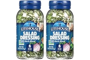 Litehouse Freeze Dried Salad Dressing Herb Blend - Substitute for Fresh Salad Dressing, Fresh Herb Blend, Jar Equal to Blend of 6 Herbs, Organic, Salad Seasoning, Non-GMO, Gluten-Free - 0.42 Ounce, 2-Pack