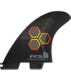 Amazon.com : FCS II Mick Fanning Neo Carbon Large Tri Fins - Black