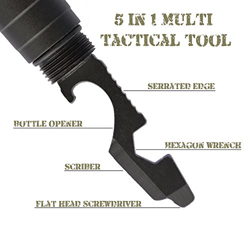 Self Defense Tactical Survival Pen Heavy Duty Emergency 5In1 Multitool Pens Flashlight