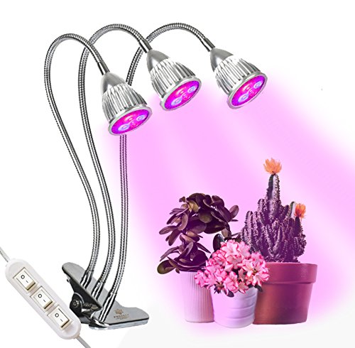 [New] Plant Grow Light with Premium Triple LED Heads, Detachable 360 Degrees Adjustable Gooseneck, Perfect for in-Door Plants’ Growth/Health