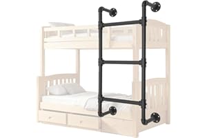 RAUMPA Bunk Bed Ladder for Home Loft Lofted Only Bunkbed Attic College Dorm Wall Mounted Black Wrought Iron Durable Replacement