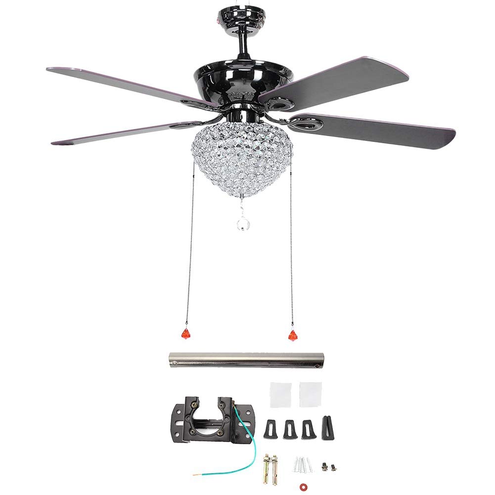 Gototop 52inch 5 Blades Led Ceiling Fan Light Lamp With Pull