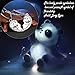 4EAELove Customize Best Friends Panda Necklace Engraved Matching Broken Heart Pendant Charm Friedship Relationship Jewelry Titanium Steel (Silver, Can't Custom)