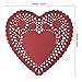 Mtlee 300 Pieces Valentine Heart Doilies 4 Inch Heart Shaped Paper Doilies with 3 Colors, Red, Pink and White (300)