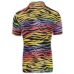 HUGS IDEA Colorful Tiger Stripes Print Mens Short