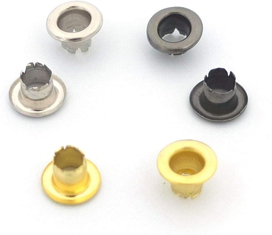 4mm 3/16" Grommet Eyelets Canvas for Leather Self Backing Plier Snap Button 500 1000 Mix