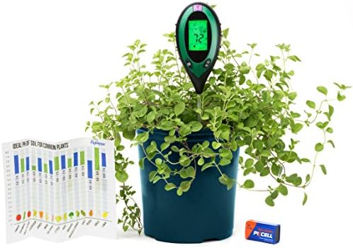 4 in 1 Soil Moisture Meter PH/Moisture/Temperature/Sunlight Tester Indoor/Outdoor Gardening Tool Kit For Plants With Battery By Hoptopper