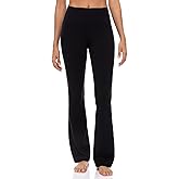 Ukaste Women's Petite Flare Yoga Pants 26"/ 28"/ 30" - High Rise Casual Workout Gym Leggings