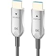8K Fiber Active Optical HDMI 2.1 cable, 48Gpbs High Speed Long Fiber Optical HDMI Cable, 8K@60Hz 4K@120Hz 2K@240Hz Dynamic HDR eARC, For RTX4080/4090/3080/3090 Home and Commercial Use (1, 6.6feet)