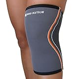 WOD Nation Knee Sleeves for Weightlifting (1 Pair) Premium Support & Compression - Powerlifting & Crossfit - 5mm Neoprene Sleeve for The Best Squats - Fits Both Women & Men