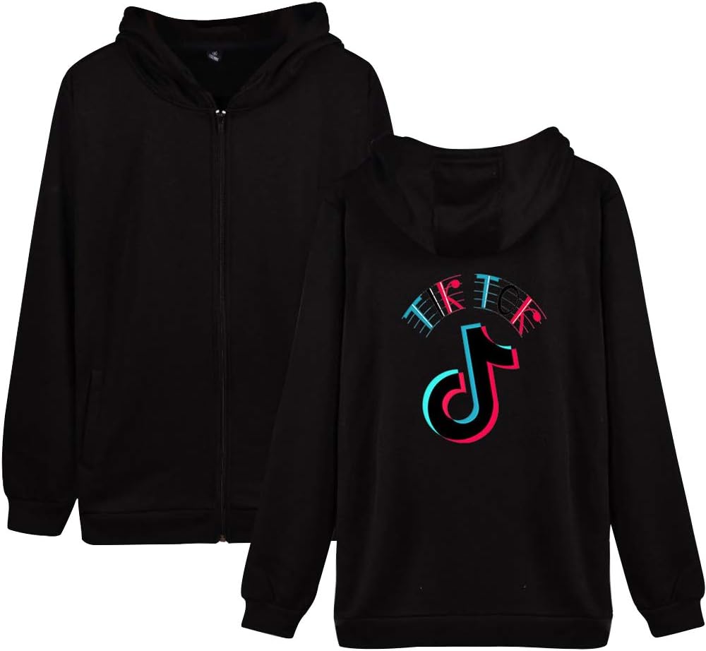 Landove TIK Tok Hoodie Jacket Winter Zip Up Long Sleeve Cardigan