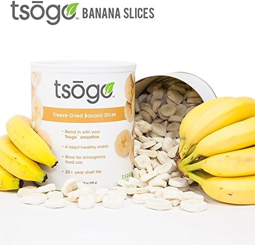 Tsogo Freeze-Dried Banana Slices, Large Can 450 grams, Food Storage, Fruit Smoothies, Healthy Snack