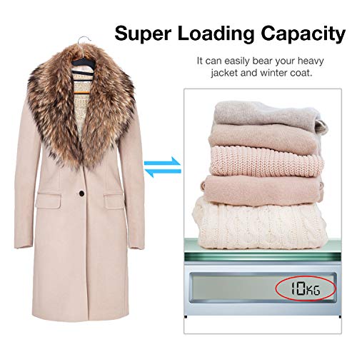 IEOKE Plastic Hangers, Clothes Hangers Light-Weight Non Slip Coat Hangers Ultra Thin Space Saving with Heavy Duty- 50 Pack (Original)