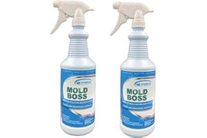 KINZUA ENVIRONMENTAL Mold Boss (2-Pack) | Professional Mold & Mildew Stain Remover, Cleaner | Removes Hard Water Stains, Calcium, Soap Scum, & More | Safe on All Surfaces | Commercial-Grade