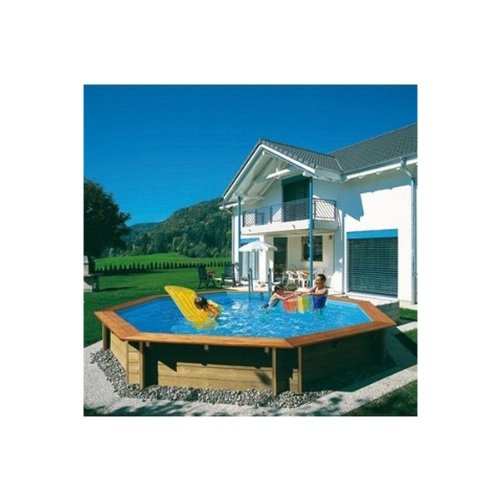 Piscine Bois Octo 440 Odyssea 434 X 120m Liner Sable
