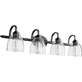 Quorum 5060-4-69 Transitional Four Light Vanity from Reyes Collection in Bronze/Dark Finish,