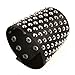 HZMAN Unisex Genuine Brown Black Leather Gauntlet Wristband Wide Metal Spike Studded Arm Armor Cuff