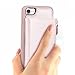 LAMEEKU iPhone SE(2022) iPhone SE(2020) iPhone 7/8 Case Wallet RFID Blocking Leather Credit Card Slot Holder Cover with Zipper Wallet, Protective for Apple iPhone 7/8/SE2/SE3 4.7 inch - Rose Gold