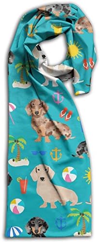 Dachshund Summer Beach Dog Winter Lightweight Scarf Print Soft Warm Towel Fashion Scarves Best Gift
