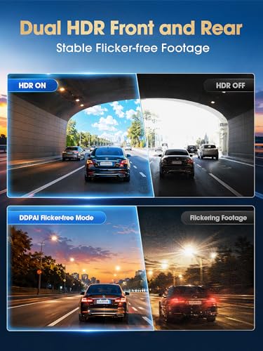 DDPAI 4K+2K Dash Cam for Cars Front and Rear, STARVIS2 IMX678 Dual HDR Dashcam, 64G Card Included, 5G WiFi6, 2K/60FPS, GPS, 3" IPS, AI ISP Night Vision, 24H Parking Mode, 4G Available, Z60 Master