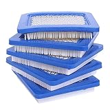 HEYZLASS 5 Pack 491588S Air Filter, Replace for Briggs Stratton 491588 4915885 Flat OEM Air Cleaner Cartridge, Lawn Mower Air Filter