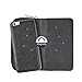 Egrace PU Leather Magnet Knocked-Down Wallet Case with Stand Flip for iPhone 6 Plus and 6S Plus - Black