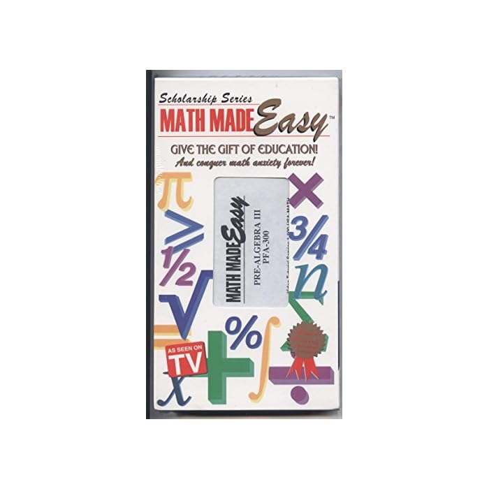 Buy VHS video: Math Made Easy: Pre-Algebra III (PFA-300) Online at ...