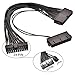 Pro 24 Pin Male to Female Dual PSU Power Supply Cable PC ATX Motherboard Adapter