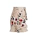 RUIGO Women's Casual High-waisted Boho Ruffles Floral Print Skirt Shorts Skort (L, Khaki)