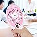isYoung Rechargeable Handheld USB Misting Fan, Portable and Compact,Charger with USB Fan, Suit for Handheld Fan Table Fan(pink)