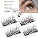ABCDOK 3D False Magnetic Eyelashes, Mess-Free Reusable Lashes Beautiful Natural Enhanced Eyes, Volumized Lashes (1 Pair, 4 Pcs) (1 set) Ultra thin Fiber for Natural Look,Best Fake Lashes