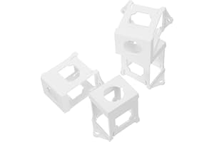 MOBUTOFU Emergency Stop Rail Mounting Brackets 4Pcs White for 22Mm Push Button Switch Potentiometer