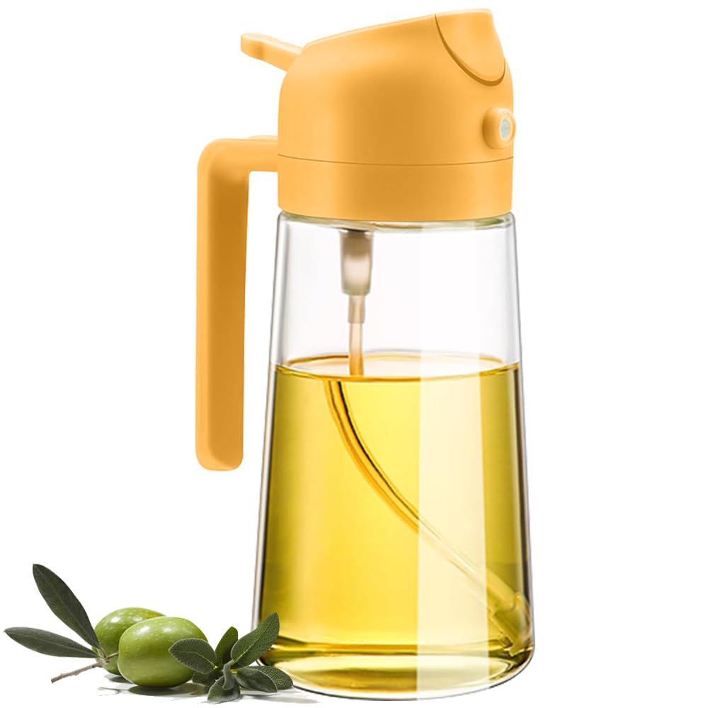 Photo 1 of 2 in 1 Oil Sprayer, Oil Sprayer for Kitchen Cooking, 470ml Oil Spray Bottle for Home