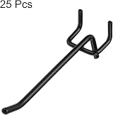 sourcing map 25pcs 4" Stainless Steel Pegboard Hooks for Display & Organization view 3