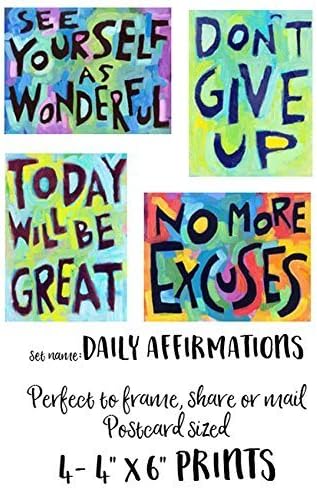 Daily Affirmations Prints - set of 4