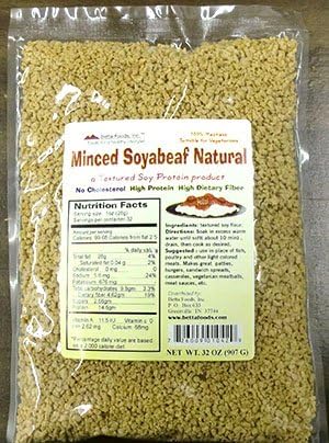 Betta Foods Minced Soyabeaf Natural (Unflavored TVP), 32-Ounce Bag