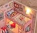 Cuteroom Wood Dollhouse Miniature Kit DIY Doll House Room with Furniture Cover Toy Artwork Gift