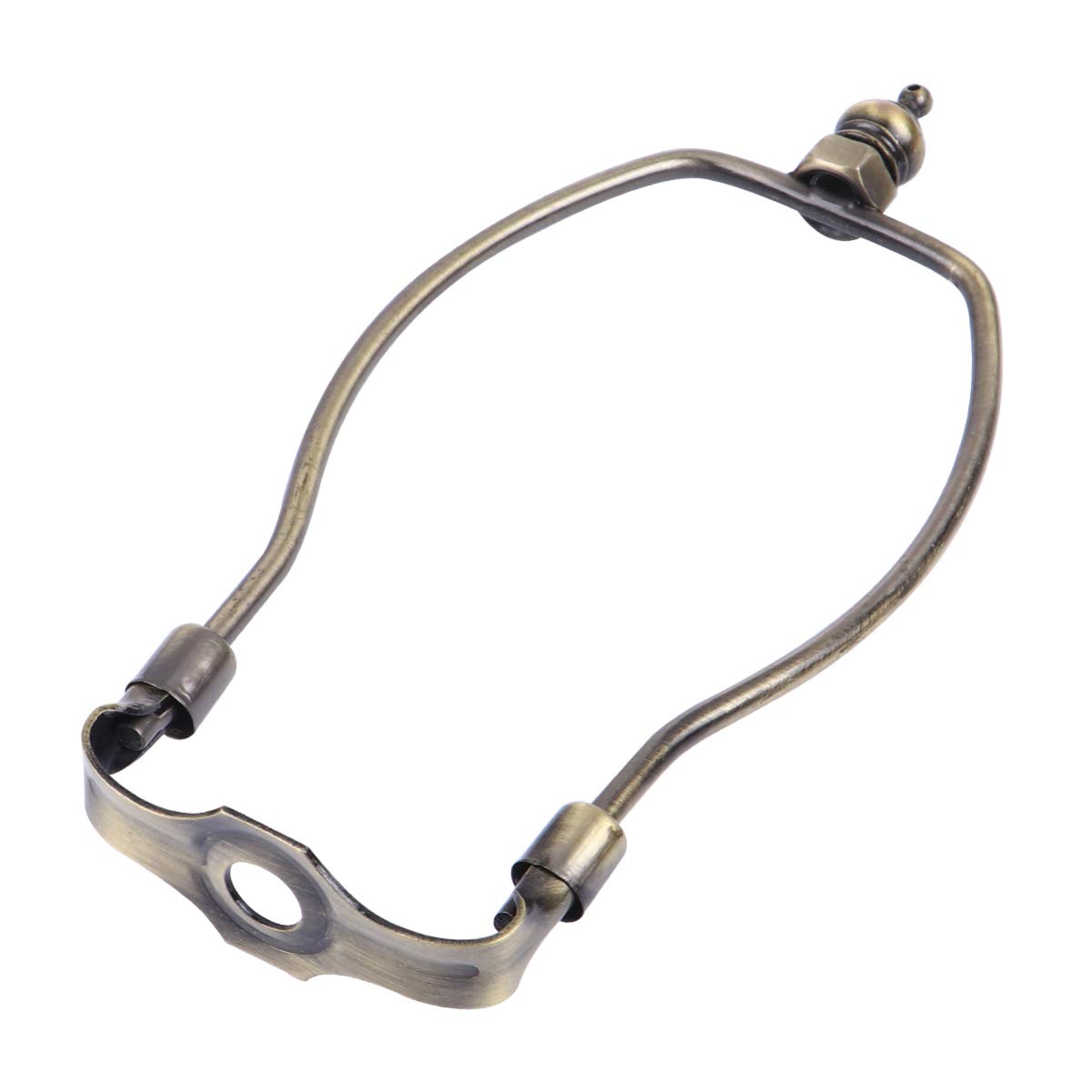 OSALADI Lamp Shade Harps Holder, 6 inch Horn Frame Lampshade Bracket, DIY Lighting Accessories for Table Lamp Floor Light Fitting (Bronze)