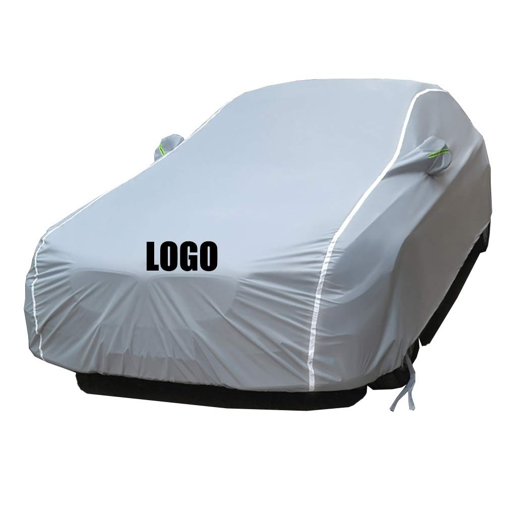 QG TOYOTA Car Cover Shading Insulation Clothes With Car Logo Waterproof Breathable Sun All Weather Protection Customize Elastic Fabric Fit TOYOTA (Size : Fortuner)