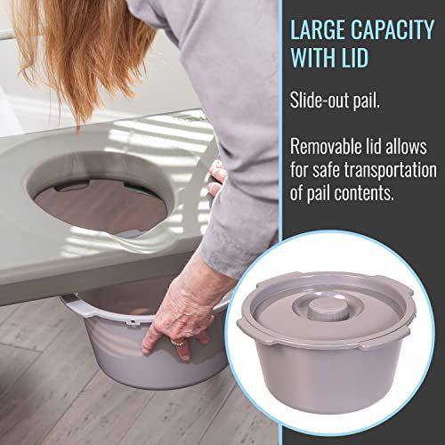 DMI Bedside Commode, Portable Toilet, Commode Chair, Raised Toilet Seat