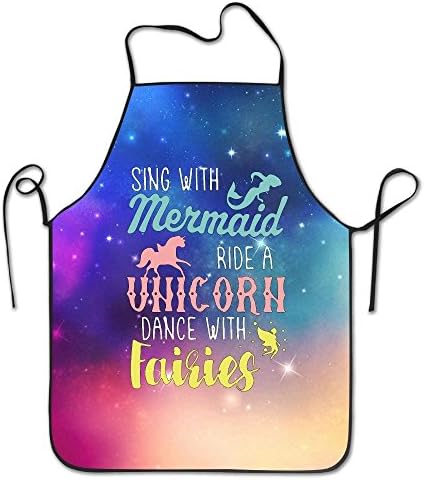 Mermaid Unicorn Faires Unisex Cooking Kitchen Aprons Chef Apron Bib